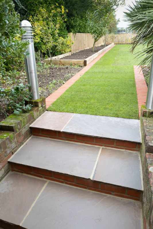 Landscaped Flagstone Steps